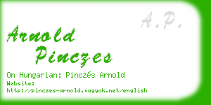 arnold pinczes business card