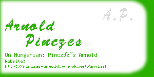 arnold pinczes business card